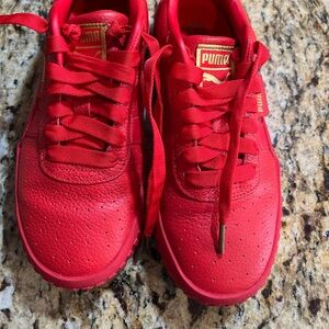 Puma Red Athletic sneakers cali size 8 in good condition